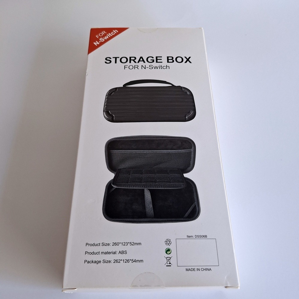 Hard Shell Storage Box for Nintendo Switch Black ABS Travel Carrying Case DSS06B